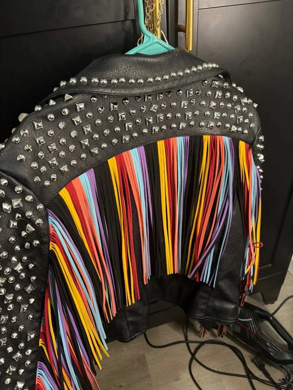Akira faux leather fringe jacket - Picture 3 of 3